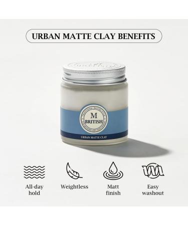 Urban Matte Clay 100g (3.53oz) - Premium Hair Styling Clay for All-Day Hold | International Shipping Available - Buy Online on GoSupps.com