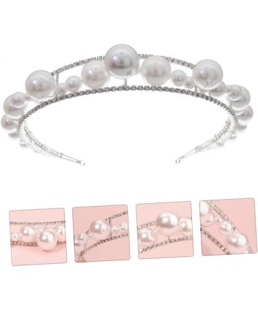MERRYHAPY 1pc Pearl Headband Hair Jewels for Women Womens Hair Accessories Women Hair Accessories Bridesmaids Rhinestone Headpiece Baroque Rhinestone Tiara Elegant Headband Alloy - Buy Online on GoSupps.com