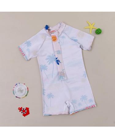 Baby Boy Swimsuit Rash Guard One Piece Beach Swimwear Shark Print Shorts 18-24 Months - Beige - Buy Online on GoSupps.com