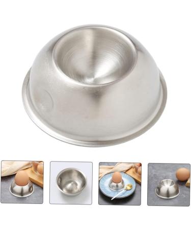 Zerodeko Egg Serving Cup Table Hard Storage Tabletop for Household Stainless Stand Kitchen Silver Spoon Egg Holder Tray - Buy Online on GoSupps.com