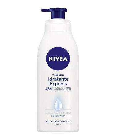 NIVEA Express Moisturizer for normal to dry skin (1 x 500 ml) quickly retracting formula enriched with NIVEA intensive moisture serum and sea minerals moisturizing Express 500 ml (1 Pack)