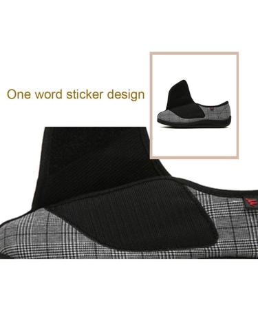 Yytcsjz Men's Diabetic Slippers - Comfy Walking Shoes for Elderly with Adjustable Closure - Brown, Size 6 - Buy Online on GoSupps.com