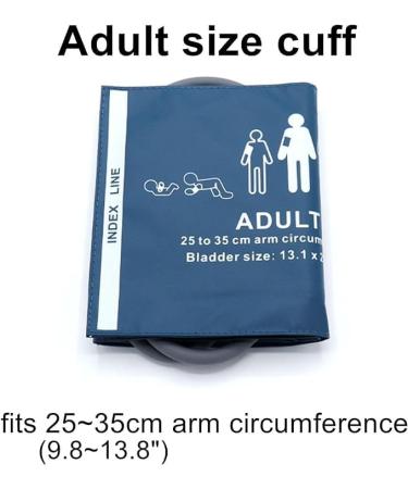 Universal NIBP Cuff for Adult 25-35cm Double Tube Reusable PU Replacement Blood Pressure Cuff No Connector. Adult Blue Pu+dual Tubes - Buy Online on GoSupps.com
