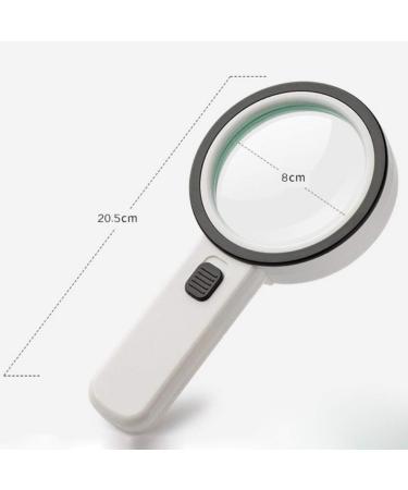 Magnifying Glass 30 Times Magnifying Glass 12 LED Lights Optical Glass for The Elderly Made in China - Buy Online on GoSupps.com