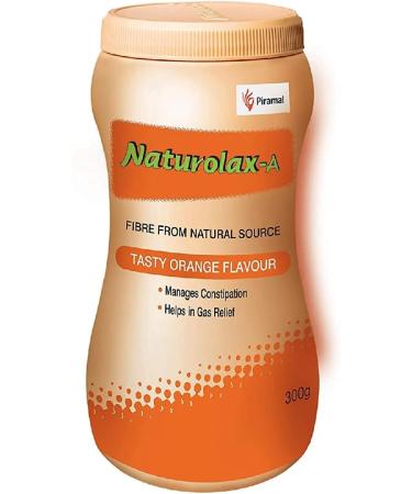 Naturolax Isabgol Powder - Psyllium Husk Natural Fibre 300g - Tasty Orange Flavour - Buy Online on GoSupps.com