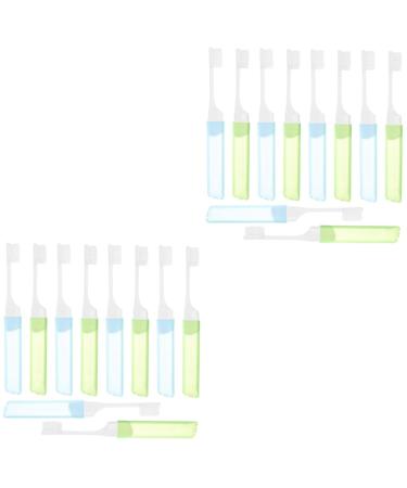 Gatuida manual toothbrush 20 pieces portable toothbrush cleaning brush foldable suitcase travel soft brush wire portable
