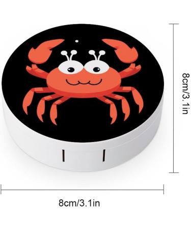 Happy Crabs Cartoon Contact Lens Travel Kit | Cute Portable Box with Mirror for Daily Use - Buy Online on GoSupps.com