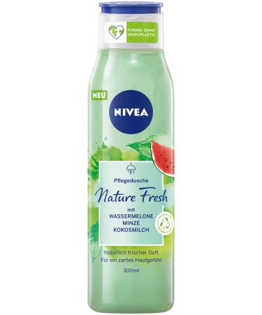 NIVEA Fresh Blends Watermelon Shower Gel (300ml) Watermelon-Scented Women's Shower Gel Vegan Shower Gel Made with Natural Watermelon Juice Mint and Coconut Milk Watermelon Scented