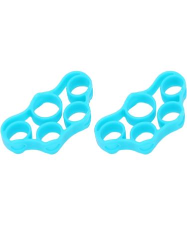 Finger Exerciser Skin Friendly 2Pcs Soft Silicone Finger Trainer Light Portable High Flexibility for Family (Lake Blue 8.8LB) - Buy Online on GoSupps.com