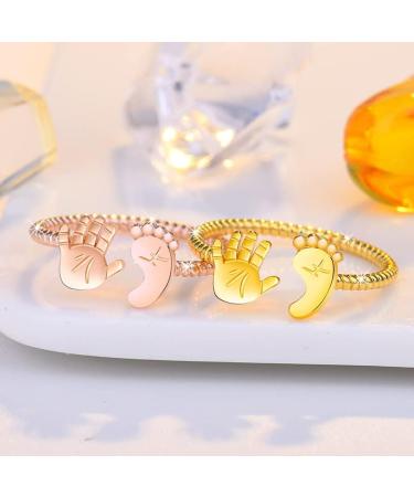 Shop Adjustable Baby Shawl & Foot Ring Set | Unique Mother Rings for Moms & Girls - 2PCs - Buy Online on GoSupps.com