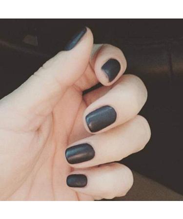Sethexy Matte Fake Nail Tips - Fashion Squoval Press-On Nails for Women & Girls (Black) | Shop Now for International Shipping! - Buy Online on GoSupps.com