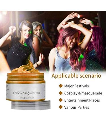 MOFAJANG Unisex Hair Color Dye Wax Styling Cream Mud - 4.23 OZ Natural Temporary Hairstyle Pomade (Orange) | Perfect for Halloween, Parties, and Cosplay - Buy Online on GoSupps.com