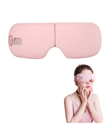 Abhi electrical eye massager massage with heat air densification vibration vibration music portable eye mask for relief from eye pollution eye circles foldable eye care devices - pink