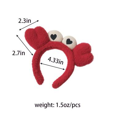 ZHOUMEIWENSP Red Crab Claw Headband for Women & Girls - Facial Spa Hair Band | Makeup & Washing Accessory - Buy Online on GoSupps.com