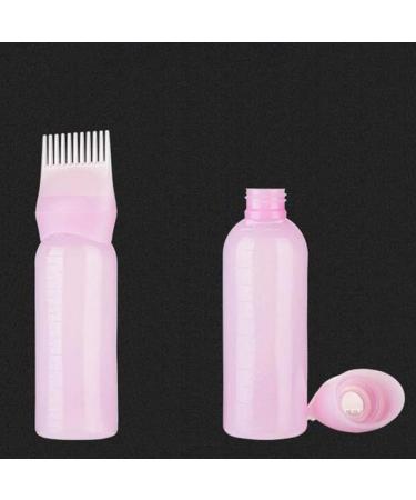 Root Comb Applicator Bottle Hair Coloring Dye And Scalp Treament Essential Salon Hair Cleansing Bottle 4 Ounce With Graduated Scale 160ML Scalp Applicator Rosy Pink - Buy Online on GoSupps.com