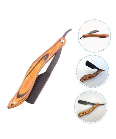 Beaupretty Folding Shaver - Premium Men's Razors for Beard & Hair Removal | Old Fashioned Wooden Holder - Buy Online on GoSupps.com
