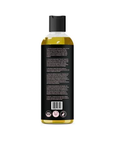 Buy Faith Co. USDA Organic Cold Pressed Castor Oil - 100% Pure Hair Body & Face Serum - Vegan Hexane Free - 240ml for Healthy Hair Lashes & Brows - Buy Online on GoSupps.com
