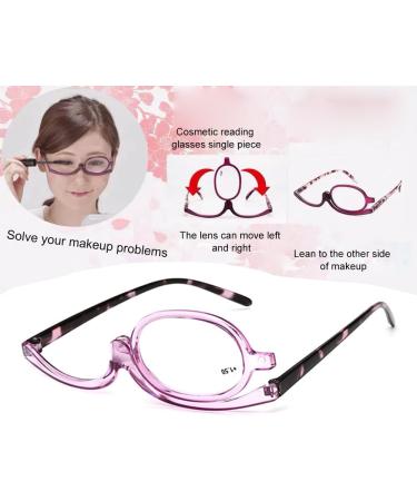 Bavooty Makeup Reading Glasses - Rotatable Single Lens Presbyopia & Hyperopia Solutions for Women - Brown 2.00 - Buy Online on GoSupps.com