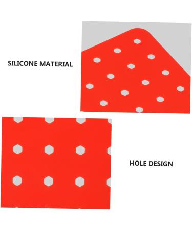Alipis 1pc Air Fryer Pad Airfryer Air Fryer Parchment Paper Silicone Air Fryer Liner Baking Mat Food Grade 19X19X0.2cm Red - Buy Online on GoSupps.com