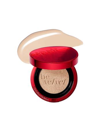ESPOIR Pro Tailor Be Velvet Cushion SPF34 PA++ (13g) | Excellent long-lasting effect beyond the limitation of cushion | Lightweight Matte Skin Full Coverage Cushion Foundation | Korean Makeup (Ivory(SINGLE))