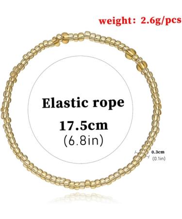 COLLBATH 7pcs Beads Bracelet Friendship Beaded Bracelet Women Bracelets Bracelet Colorful Best Friend Bracelets Kids Girls Gift Bracelet Elastic Rope European and American Miss - Buy Online on GoSupps.com