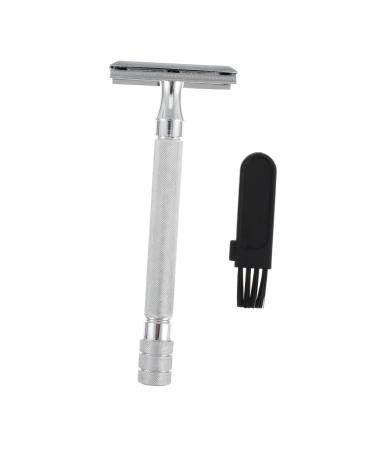 Minkissy manual razor safety Double face razor Adjustable safety razor Double razor Bart eyebrow trimmer old pocket white The head is a zinclegation white 10.3x4cm