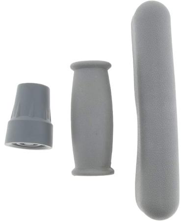 Menolana Anti-skid Crutch Accessory Kit Crutch Handle Grip Covers + Tip Cover Gray as described - Buy Online on GoSupps.com