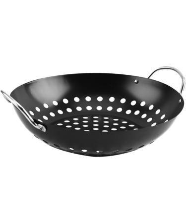 POPETPOP 2pcs Portable Round Baking Pan Round Grill Nonstick Frying Pan Veggies Grilling Household Grill Pan Pizza Metal Grill Pan Grill Cage BBQ Pan Leaky Disk Iron with Holes - Buy Online on GoSupps.com