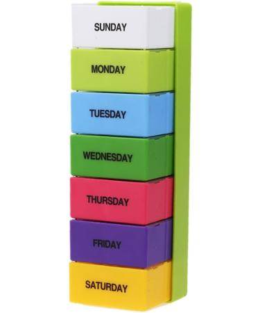 GARASANI Weekly Pill Organizer - 4 Compartments per Box 7 Boxes for Easy Medication Storage | International Shipping Available - Buy Online on GoSupps.com