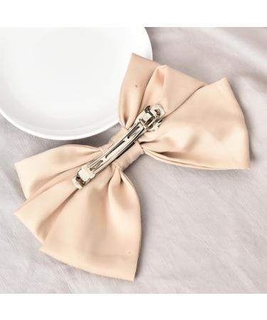Bowknot Hair Clip for Women Girls Vintage Barrette Hair Clips for Women Bowknot Alloy Hair Clips for Teen Girls Bow Knot Hair Clip for Thick Fine Hair Accessories Ornaments for Girls Women Light apricot - Buy Online on GoSupps.com