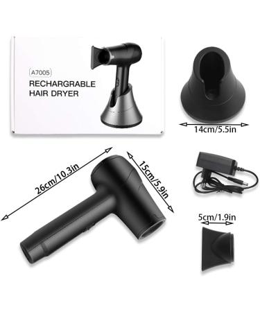 Hair Dryer Travel Cordless Portable DC Hair Dryer hot and Cold Hair Dryer Professional Diffuser Hair Dryer for Home School pet Care Outdoor Travel - Buy Online on GoSupps.com