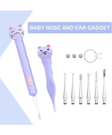 2 Pack Baby Nose and Ear Cleaner Nasal Booger and Ear Wax Removal Tool Nose Cleaner Tweezers with Light for Newborns Infants Adult Safely Clean Baby's Boogers Ear Wax Baby Must Have Items(Purple) - Buy Online on GoSupps.com