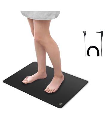 Grounding Mat Kit Earth Mat Grounding Pad for Computer Foot and Bed Grounded Foot Therapy Universal Computer Pad (11.8"X27.5") Improves Sleep Reduces Inflammation Pain and Anxiety