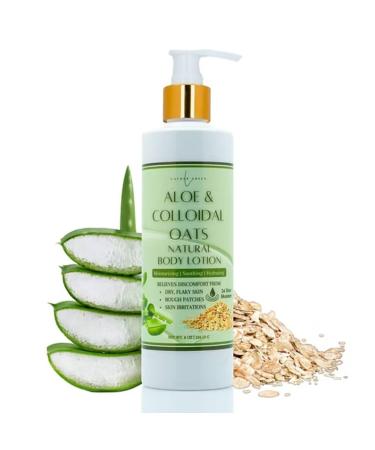Lather Green - Aloe & Colloidal Oats Natural Body Lotion for Soothing Relief & Deep Hydration 8 oz