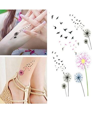Oottati Small Cute Temporary Tattoo Dandelion Hand (Set of 2) - Buy Online on GoSupps.com