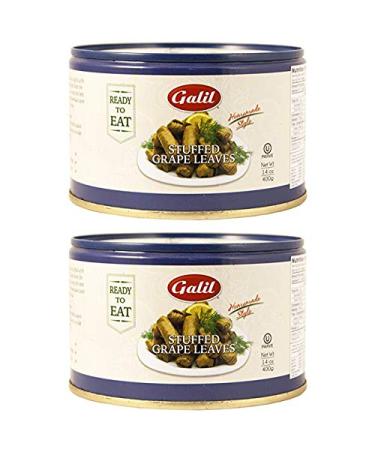 Galil Stuffed Grape Leaves Non-GMO, 14oz Can (2-Pack)