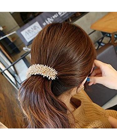 Meilliwish Small Beads Lady Hair Clip (H11) - Pink | Stylish Hair Accessory for Women | Shop Internationally - Buy Online on GoSupps.com