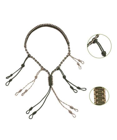 Duck Call Lanyard Hunting Goose Calls with Adjustable Loops Outdoor Predator Gear for Pheasant Waterfowl Hand Braided Necklace