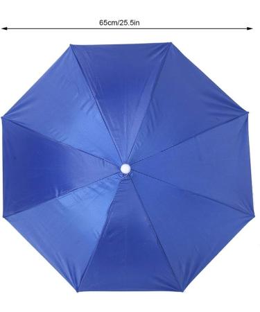 Outdoor Rain Umbrella Hat - 25.3-Inch UV Protection Cap for Fishing Camping & Hunting - Hands-Free Shield (Royal Blue) - Buy Online on GoSupps.com