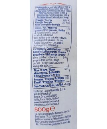  Italian Gourmet E.R. Russo Calamarata No. 27 Durum Wheat Pasta 100% Italian Wheat 500g + 400g Box of 3 - Buy Online on GoSupps.com