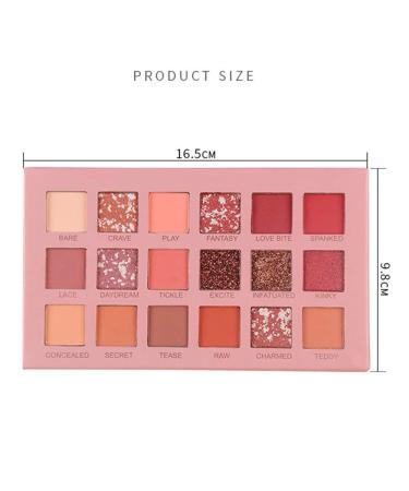 Anni CAIJI 18-Color Nude Eyeshadow Palette - Pigmented Glitter, Matte, Shimmer Eyeshadows for Blending and Pressed Pearls - Buy Online on GoSupps.com