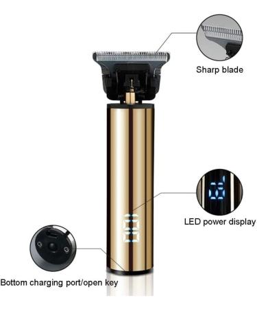 Electric Hair Clipper Men Beard Trimmer USB Rechargeable Grooming Kits with LED Power Display Hair Trimmer - Buy Online on GoSupps.com