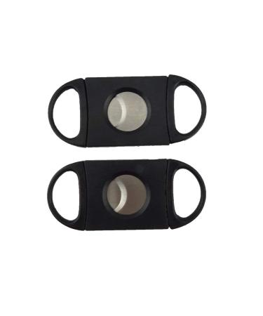 2Pcs Cigar Cutter Mini Pocket Cigar Cutter Knife Double Blades Stainless Steel Scissors Stainless Steel Double Blade Cigar Knife Scissors/118 Black