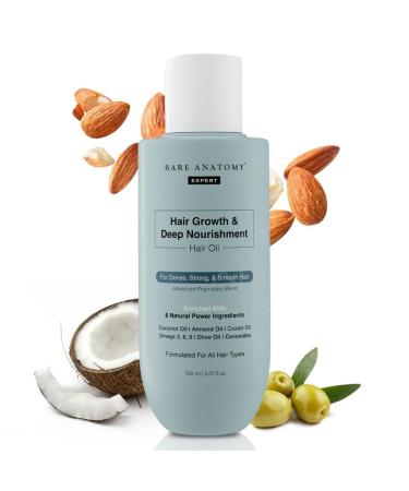 Hair Growth Oil | Deep Nourishment | Coconut Almond Olive & Castor Oil | Strong & Smooth Hair | Hair Growth & Anti Hairfall | Anti Frizz & Hair Strengthening | For Women & Men | 150ml