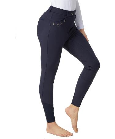 TrustRider-Women's Full Seat Silicone Grip Breeches Horse Riding Pants Navy 22 - Buy Online on GoSupps.com