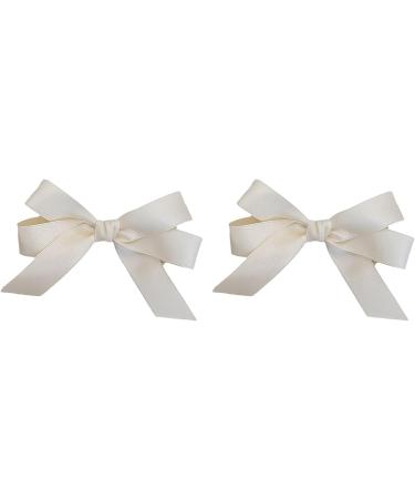amangul Sweet Ballet Ribbon Hair Bows Hair Clip Lazy Hairpin Women Barrettes PonytailHolder for Lady Girl Hair Styling Tool(White) - Buy Online on GoSupps.com
