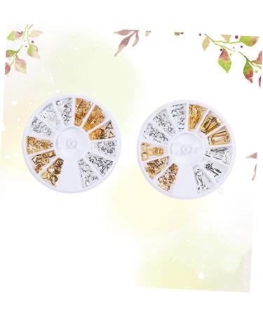 Beavorty 2 Boxes rivets for metal nail art goldendoodle ornament Gold Metal Nail Studs nails jewelry art decoration metal decor nail rivets studs nails rhinestones charm 3d - Buy Online on GoSupps.com