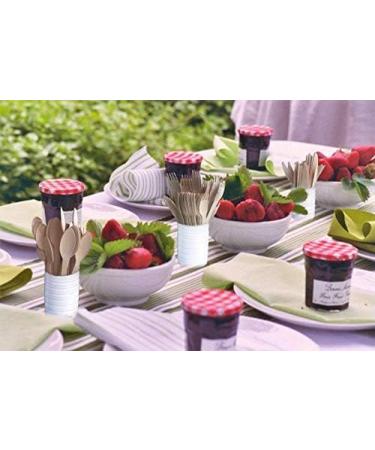 100pcs Mini Wooden Spoons 4 Inch Disposable Bamboo Small Teaspoons for Honey Jars Wedding Favors Flatware Cutlery Supplies - Buy Online on GoSupps.com