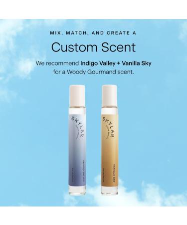 Skylar Indigo Valley Eau de Parfum - Hypoallergenic & Clean Perfume for Women & Men Vegan & Safe for Sensitive Skin- Woody Floral Perfume Blueberry Mocha Water Lotus & Clearwood - 10mL /0.33 Fl oz - Buy Online on GoSupps.com