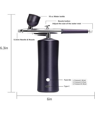 wemee Airbrush Kit with Compressor 20-30PSI Airbrush with 0.3mm Nozzle for Painting Tattoo Nail Art Model Coloring Easy Install Easy to Use Black - Buy Online on GoSupps.com